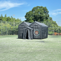 Grande tente gonflable noire de fête de boîte de nuit gonflable pour la fête de cour de plancher de danse de raves d'anniversaire de mariage