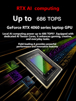 Laptop OEM 12-Core AMD Ryzen 7 7745HX dengan RTX 4060 16GB + 512GB SSD Layar 165Hz 16:10 2K RGB Backlit untuk Gamer