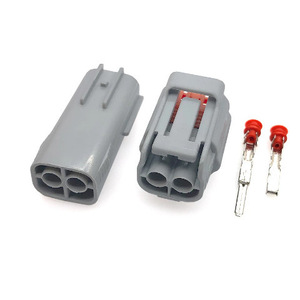 ขั้วต่อกันน้ำ 6195-0003 แบบ 2 ขา สีเทา พลาสติก สำหรับเซ็นเซอร์ไฟตัดหมอก Mazda Rx7 ใช้ในรถยนต์ - Product Image 1