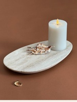 Plateau d'aromathérapie Wabi Sabi SAIDKOCC, porte-bougie, plateau en pierre naturelle de grotte, rangement pour bijoux, décoration de bureau, ornements d'art
