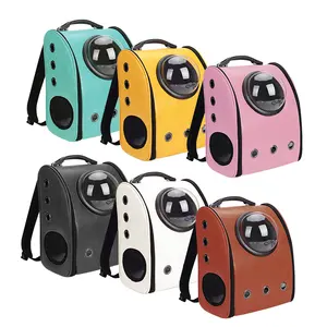 hot sale PU leather pet travel bag dogs cats carrier backpack pet carrier