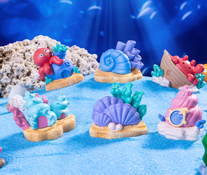 Dessin animé sculpture été sable <span class=keywords><strong>d</strong></span>écoration résine mer miniature coquille <span class=keywords><strong>maison</strong></span> conque pieuvre bateau océan <span class=keywords><strong>monde</strong></span> animaux figurines enfant jouet - Product Image 1