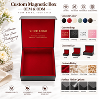 Boîte magnétique rigide en forme de livre, noire mate, recyclable, avec impression UV personnalisée de luxe, boîte cadeau magnétique en velours rouge pour ensemble professionnel
