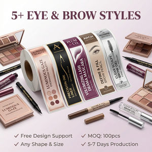 Etiquetas Cosméticas Personalizadas con Lámina Dorada Rosa |   Etiquetas Adhesivas <span class=keywords><strong>de</strong></span> Vinilo Impermeables para Paletas <span class=keywords><strong>de</strong></span> Sombras <span class=keywords><strong>de</strong></span> Ojos y Envases <span class=keywords><strong>de</strong></span> Rímel - Product Image 4