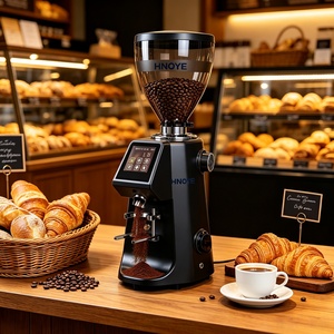 Moulin à café commercial à meules plates de 64 mm, réglable de 1 à 12, avec goulotte amovible, hygiénique et sûr - Product Image 3