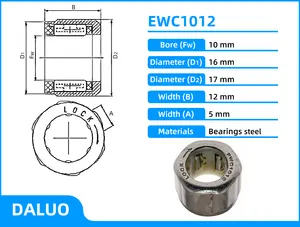 10 Chiếc DALUO EWC1012 EWC101612 10X16X1210*16*12 Vòng Ngoài Vòng Bi Con Lăn Kim Một Chiều Hình Lục Giác Cho Dụng Cụ Câu Cá