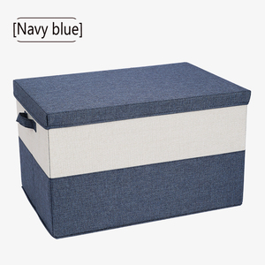Multi-Purpose Organizador Linho Tecido Cestas De Roupas Cestos De Armazenamento De Cubo Dobrável Lavável Grandes Recipientes De Armazenamento Com Tampas - Product Image 5