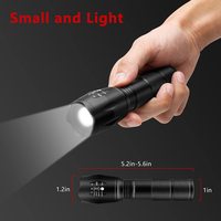Lampe torche tactique portable en aluminium BSCI Factory T6 XML 10W LED avec zoom