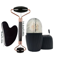 Rouleau de jade en quartz rose pour cryothérapie, outils de massage facial Gua Sha, outils de guérison naturelle en cristal, bien-être et relaxation