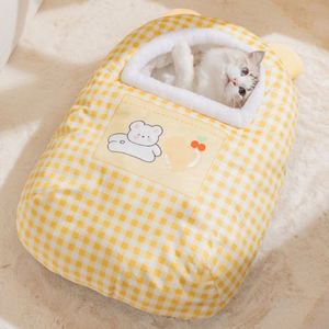 Pet Warming Sleeping Bag Bed with Arctic Fleece Fashion Design Eco-Friendly Winter Warm Bed for Indoor Use for <b>Cats</b> and Dogs - Product Image 2