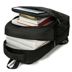 Laptop <b>Backpack</b> <b>Large</b> Capacity Multi Layer Business Travel Men's Solid Color <b>Backpack</b> With Laptop Compartment - Product Image 3