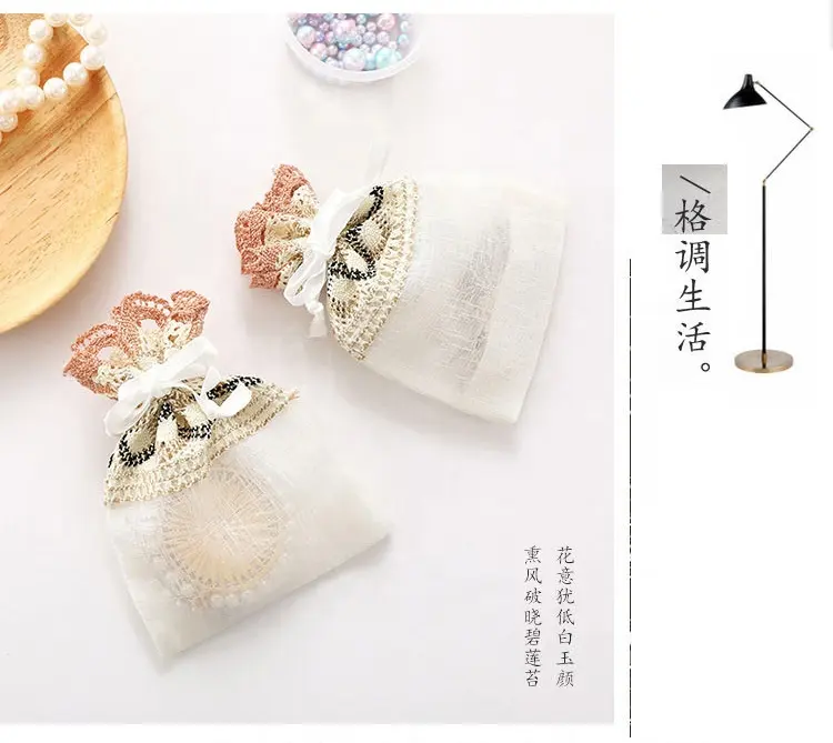 10x14cm Luxury Organza Bags Party Favor Wedding Gift Bags Small Lace Nicked Yarn Packaging Bags For Jewelry