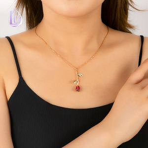 Collar Personalizado con Rosa 3D para el Día de San Valentín, Collar con Dije Personalizado, Joyería de Rosa Definitiva, <span class=keywords><strong>La</strong></span> <span class=keywords><strong>Bella</strong></span> <span class=keywords><strong>y</strong></span> <span class=keywords><strong>la</strong></span> <span class=keywords><strong>Bestia</strong></span> - Product Image 1