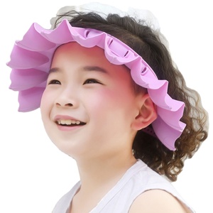 Visor Mandi Anak-anak, Pelindung Mata Telinga Mencuci Perisai untuk Anak-anak Dapat Diatur Silikon Tahan Air Sampo Topi Mandi Bayi - Product Image 1