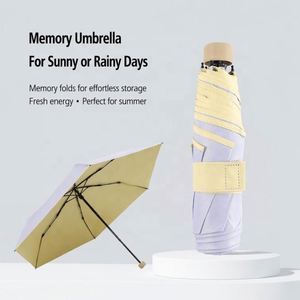 Parapluie pliant professionnel en alliage d'aluminium 100 cm, 6 baleines, à mémoire de forme, résistant aux UV, multicolore, commande manuelle, vente en gros usine, personnalisable - Product Image 2