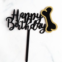 Pet Dog Alles Gute zum Geburtstag Cake Topper Cat Claw Shape Acryl Cake Topper
