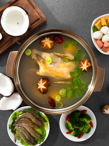 Coconut Chicken Soup Commercial Stainless Steel Gas Cooker Household <strong>Stew</strong> <strong>Pot</strong> - Product Image 3