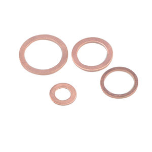 Koperen Pakking Koperen Oliekeerring Set Ronde Effen Wasmachine Din Roestvrij Effen Ring Plat Metaal Rood 5Mm Mijnringen Split 1 Set - Product Image 2