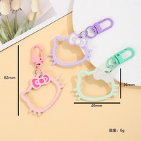 Nouveau porte-clés chat tressé ajouré, pendentif mignon pour sac à dos, accessoires pour envoyer en cadeau à une petite amie, cadeau de couple, bijoux écologiques
