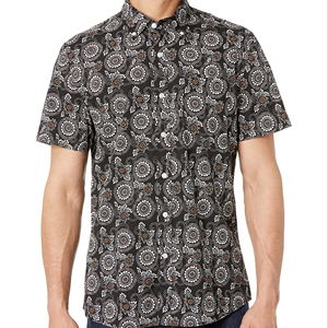 Nuovo stile basso MOQ camicia in popeline di alta qualità personalizzata da <span class=keywords><strong>uomo</strong></span> a manica corta Casual con stampa Standard - Product Image 1
