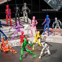 3D假人13机器人动画动作人物聚氯乙烯男孩感觉烦躁玩具自闭症多关节可移动酷小玩意礼物儿童