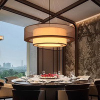 Lampes suspendues Wabi Sabi, hôtel, restaurant, lustre en tissu, lampe de salon, luminaires suspendus LED français