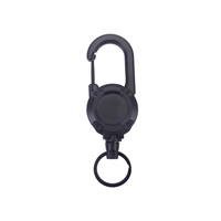Accessoire d'extérieur : Clip de câble en acier rétractable pour sacs à dos, accessoire de pêche en plein air, cordon anti-perte, enrouleur rétractable