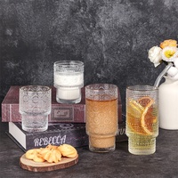 Verres à eau élégants à points en relief, style INS, vaisselle robuste et transparente pour fêtes à domicile et cadeaux de mariage