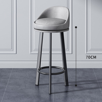 Tabourets de bar hauts, modernes, simples et créatifs, avec petits dossiers, pour comptoir, salon de thé, tabouret de bar pivotant