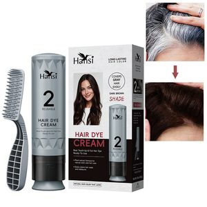 Tinte para el Cabello para Mujeres, Soluciones Sin Amoníaco, Proporciona un Color Natural al Cabello, Cubre las Canas, Tinte Permanente a Base de Hierbas con Peine - Product Image 3