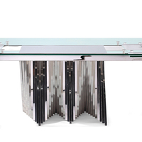 Table à manger extensible Puruo, moderne, pliable, directement de Chine, meubles, plateau en pierre frittée ou en verre trempé, ensemble de table à manger