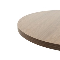 Dessus de table en stratifié HPL commercial de couleur noyer avec base en métal pour l'utilisation de café de restaurant