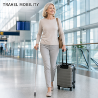 Canne à une seule jambe légère et réglable pour personnes âgées, antidérapante, pour l'intérieur et l'extérieur, épaisse et stable, aide à la marche pour personnes handicapées