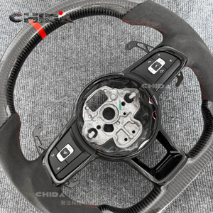 Volante Deportivo Personalizado de Fibra de Carbono y Gamuza para Volkswagen MK8 MK7 MK6 Golf R GTI GTD GTE <span class=keywords><strong>Polo</strong></span> GTI Golf 8 Golf 7 - Product Image 6