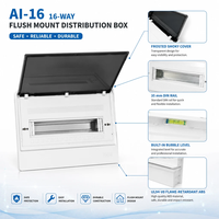Boîtier de distribution transparent encastrable JINHAI AI Series 16 voies, boîtier ABS anti-éblouissement 150A 380V IP30, MCB léger pour intérieur