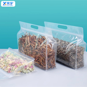 Bolsa <span class=keywords><strong>de</strong></span> Plástico Transparente con Cierre <span class=keywords><strong>de</strong></span> Cremallera, Fondo Plano, Sellada por 8 Lados, Reutilizable, <span class=keywords><strong>de</strong></span> PET/PE, <span class=keywords><strong>para</strong></span> Granos, Nueces, Galletas Horneadas - Product Image 5