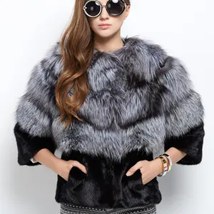 Trung quốc Giá Thấp Silver Fox Piga Toàn Bộ Mink Coat Toàn Bộ Da