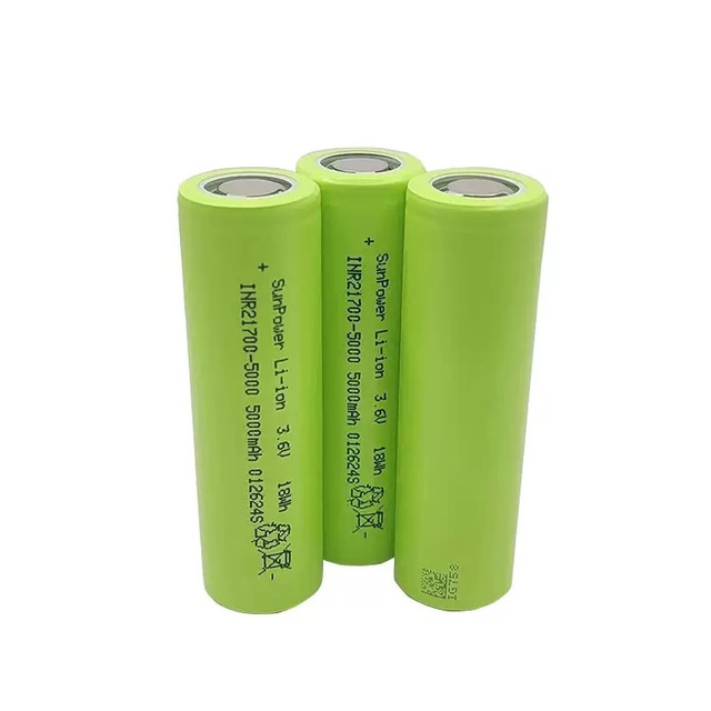 Free Samples! Sunpower 21700 5000mAh Rechargeable Lithium Battery INR21700 5000mAh 3.7V NMC 21700 Lithium Cells