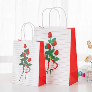 Hotsale logotipo personalizado impreso barato de Día de San Valentín gracias eco bolsa de compras bolsa de papel kraft - Product Image 3