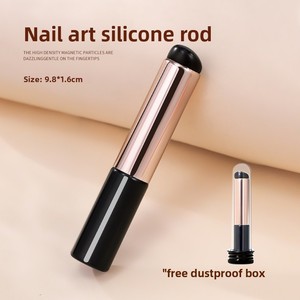 PaiPai Glue Gradient Nail Blush Blending Smudge Powder Silicone Stick Transfer Head Round Head Lip Brush Herramienta Especial para Salón <span class=keywords><strong>de</strong></span> <span class=keywords><strong>Uñas</strong></span> - Product Image 1