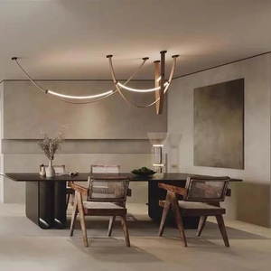 Lampada <span class=keywords><strong>a</strong></span> <span class=keywords><strong>Sospensione</strong></span> in Pelle Moderna per Soggiorno, Hotel, Ufficio, Ristorante, Lampadario <span class=keywords><strong>di</strong></span> <span class=keywords><strong>Design</strong></span> <span class=keywords><strong>di</strong></span> Lusso con LED - Product Image 5