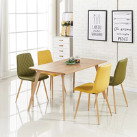 Ensemble de table à manger moderne 4 places avec plateau en bois, meubles de salle à manger écologiques et durables