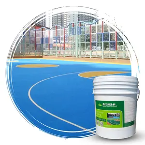 חומר אקרילי חד-רכיבי באיכות גבוהה נגד החלקה ללא תפרים צבע מגרש טניס על בסיס מים חיצוני ציפוי רצפת בטון