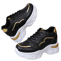 Nouvelles Chaussures Décontractées à Plateforme pour Femmes, Tendance Automne-Été, Respirantes, à Lacets, Rehaussantes, pour la Marche et l'Extérieur