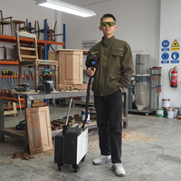 Machine de nettoyage laser à impulsions 500W à faible pollution, vente directe usine, décapant la rouille et la peinture de la pierre