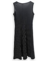 Robe trapèze élégante VFSHOW pour femme avec fermeture éclair avant, idéale pour le travail, les affaires, le bureau, la carrière, l'église, avec poches (Noir Blanc)