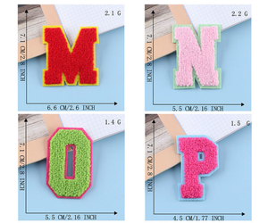 Patchs de lettres en Chenille multicolores, 1 pièce, pour serviette, alphabet <span class=keywords><strong>et</strong></span> vêtements de broderie, offre spéciale - Product Image 5