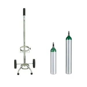 Hospital Aluminum Medical Oxygen Tank Cart Gas Cylinder Trolley 111 mm 4.6 L oxygen cylinder