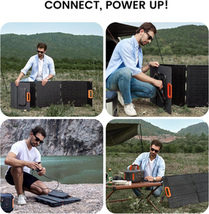 Panel Solar Plegable de 200W de Alta Eficiencia para Estación de Energía, Impermeable, con Soporte Ajustable, Certificado TUV - Product Image 5