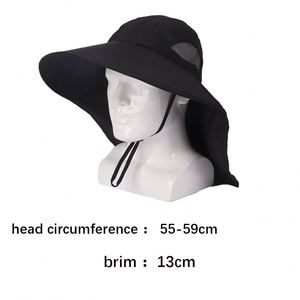 Chapeau de pêche personnalisé avec logo, protection solaire, haute qualité, large bord, chapeau bob avec rabat pour le cou, randonnée, camping, plein air - Product Image 3